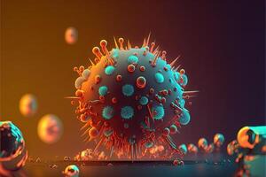 mutando codicioso virus coronavirus pandemia ilustración generativo ai foto