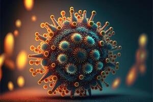 mutando codicioso virus coronavirus pandemia ilustración generativo ai foto