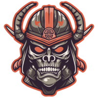 Skull in helmet and crossed swords png