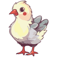 Cute chick on transparent background png