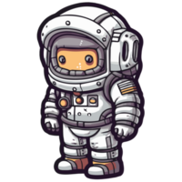 lindo astronauta de dibujos animados png