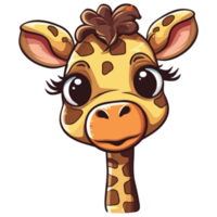 Cute cartoon giraffe design png