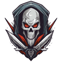 Skull with crossed swords png