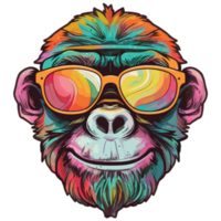 Monkey wearing glasses png