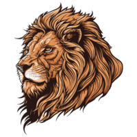 Bold lion design for tshirt png