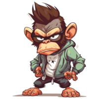 Monkey in hiphop style png