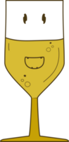 linda cerveza taza aislado en transparente antecedentes. plano clipart ilustración. png