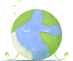 Earth Hour 2023, an annual event to promote world saving. Turn off light. Watercolor illustration. png