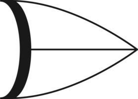 pil symbol. sväng höger. transparent platt design element. png