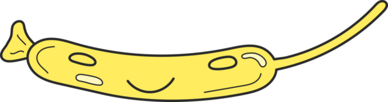 fofa banana balão isolado em transparente fundo. png