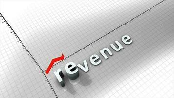 Growing revenue chart graphic animation. video