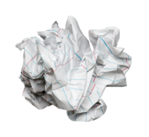 paper ball - Crumpled piece of recycled paper on transparent background png file