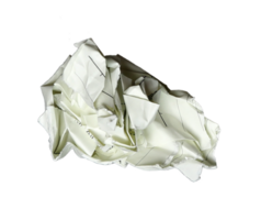 paper ball - Crumpled piece of recycled paper on transparent background png file