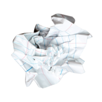 paper ball - Crumpled piece of recycled paper on transparent background png file