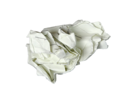 papier Balle - froissé pièce de recyclé papier sur transparent Contexte png fichier