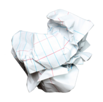 paper ball - Crumpled piece of recycled paper on transparent background png file