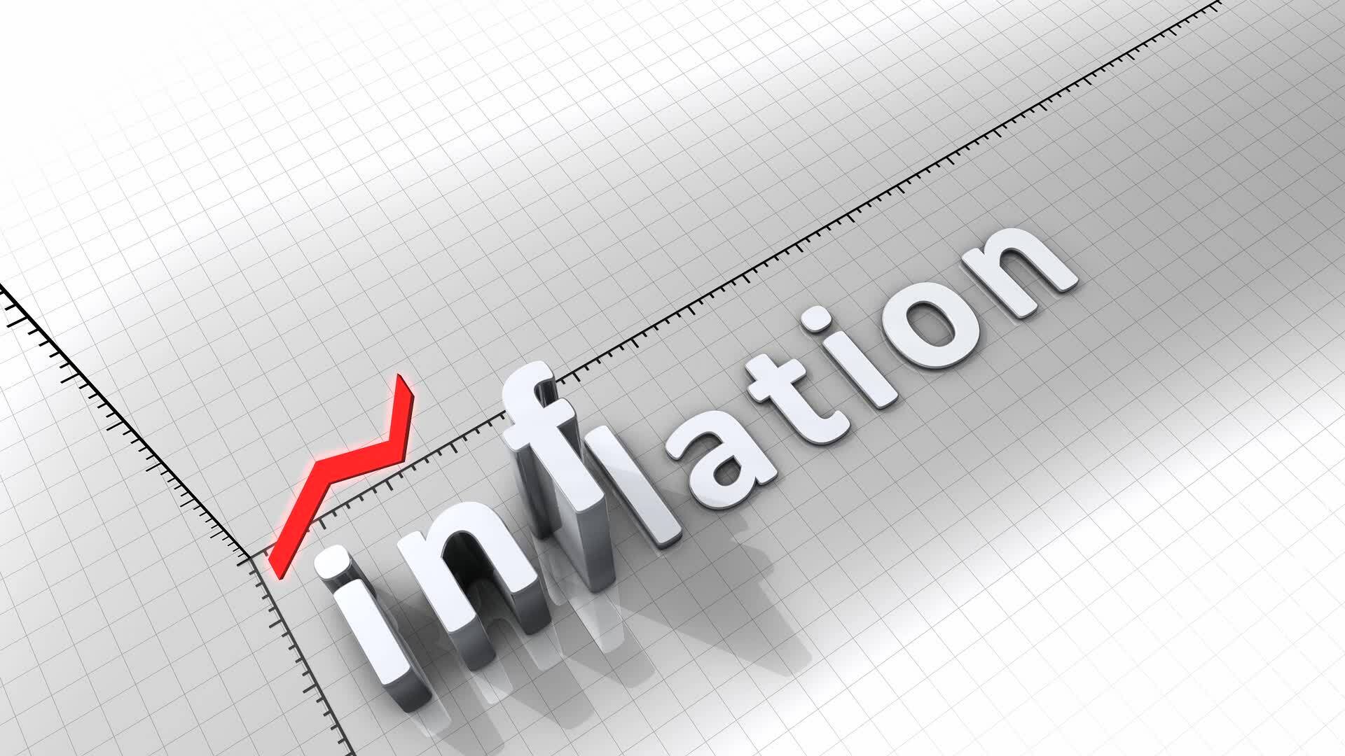Concept animation, growing chart Inflation. 23959620 Stock Video at