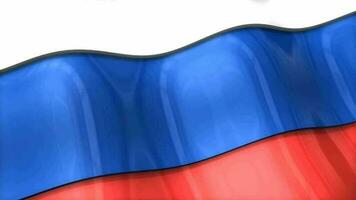 3d Flagge, Russland, winken, Welligkeit, Europa. video
