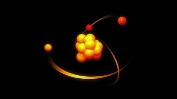 atómico estructura animación. video