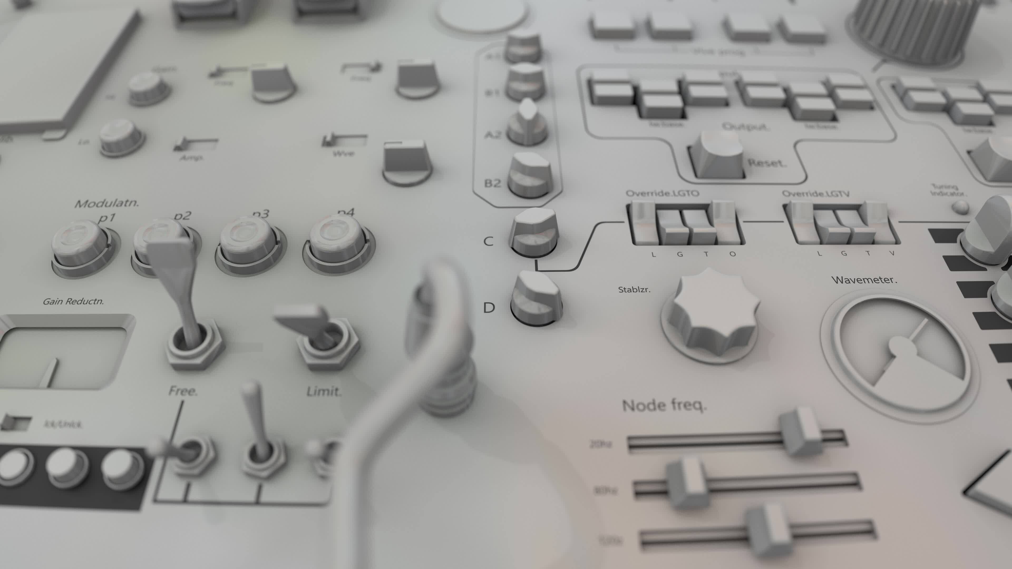 Analog button and switches dashboard, control panel. 23959665 Stock ...