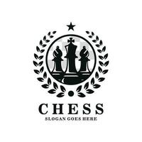 Chess logo design vector illustration