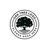 Oak tree logo design vector