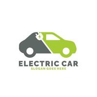 vector de diseño de logotipo de coche eléctrico