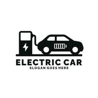 vector de diseño de logotipo de coche eléctrico