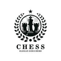 Chess logo design vector illustration