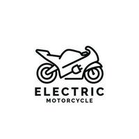 Electric motorcycle logo design vector