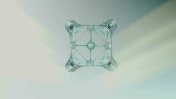 Perovskite calcium titanium molecule model. video