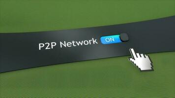 Application system setting P2P network. video