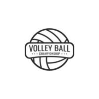 vector vóleibol logo modelo