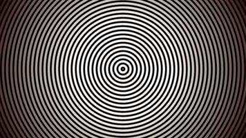 hypnotique cercles arrière-plan, sans couture boucle, animations hypnose modèle, hypnose modèle, animation de noir blanc nettoyer anneaux. vidéo animation ultra HD 4k video