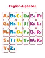 3d English alphabet chart vector