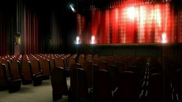 leeg theater hal, kunst, prestatie, orkest, muzikaal, publiek. video