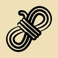 Icon rope. Camping and adventure elements. Icons in hand drawn style. Good for prints, posters, logo, advertisement, infographics, etc. vector