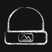 Icon cap. Camping and adventure elements. Icons in chalk style. Good for prints, posters, logo, advertisement, infographics, etc. vector