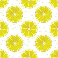 Vector slice of lemon fruits seamless pattern