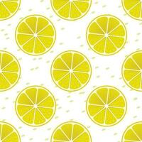 Vector slice of lemon fruits seamless pattern