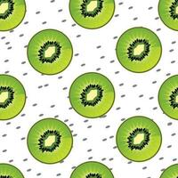 Vector slice of kiwi fruits seamless pattern