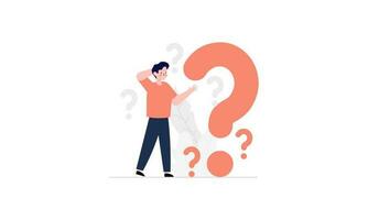 Frequently asked questions concept. Question answer metaphor. Vector illustration background