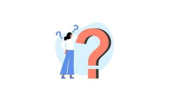 Frequently asked questions concept. Question answer metaphor. Vector illustration background