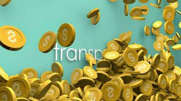 transporte costo creciente monedas animación video