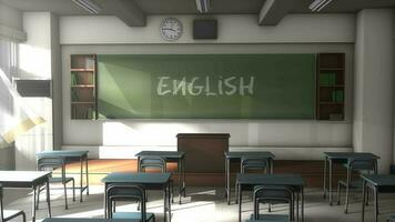 tömma engelsk skola klassrum video