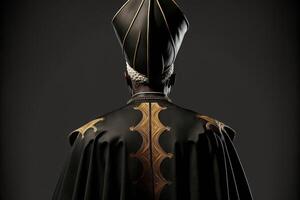 black pope just elected in vatican illustration photo