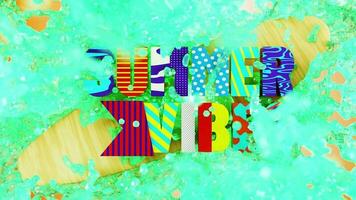 3d text animering sommar vibrafon video