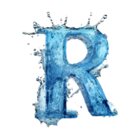 Water letter R png