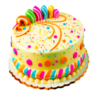 color full birthday cake png