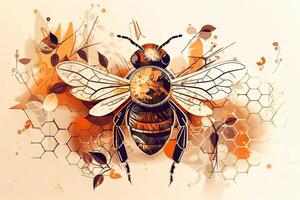 world bee day abstract illustration photo